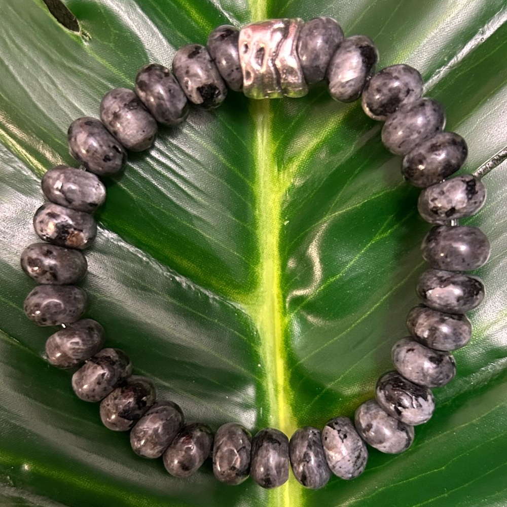 chunky handmade rondelle labradorite beaded healing bracelet